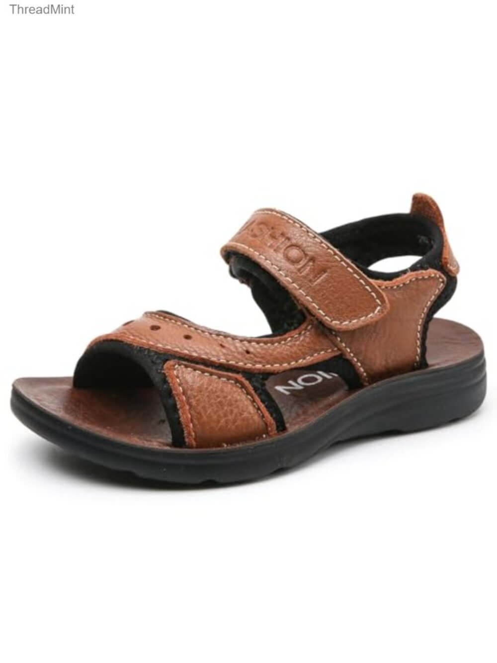 Kids Leather Athletic Sandals Adjustable Straps Open-Toe Hiking Beach Summer